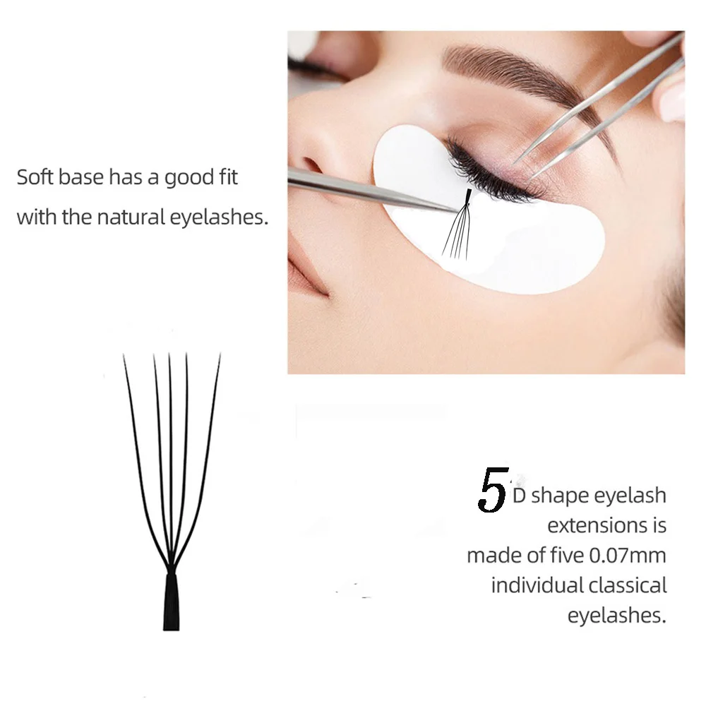 Qbeautyelashes Cílios LU/C/D Curl 5D YY على شكل رموش ملحقات حجم مسبق الصنع مروحة لينة الطبيعية YY الرموش الفردية #5