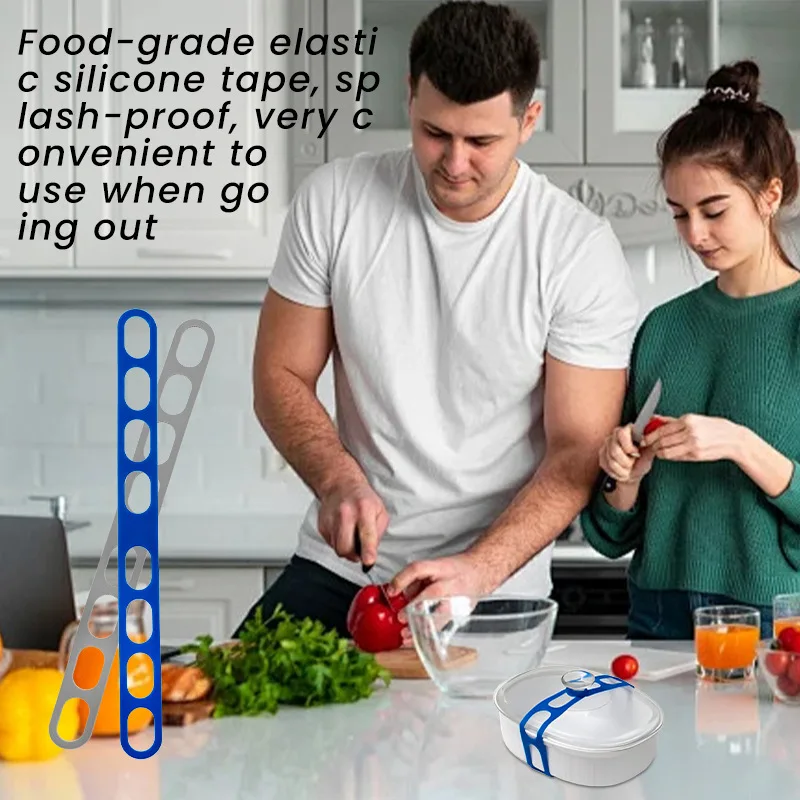 Silicone Straps for Lunch Boxes, Leak Proof Accessories for Bento Boxes and Cookware, Suitable for Carrying Rice and Taking Out