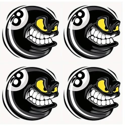 No. 8 Ball Style Billiards Vinyl Waterproof Motorcycle Stickers Moto Helmet Decoration Decals Car Auto Window Bumper Sticker