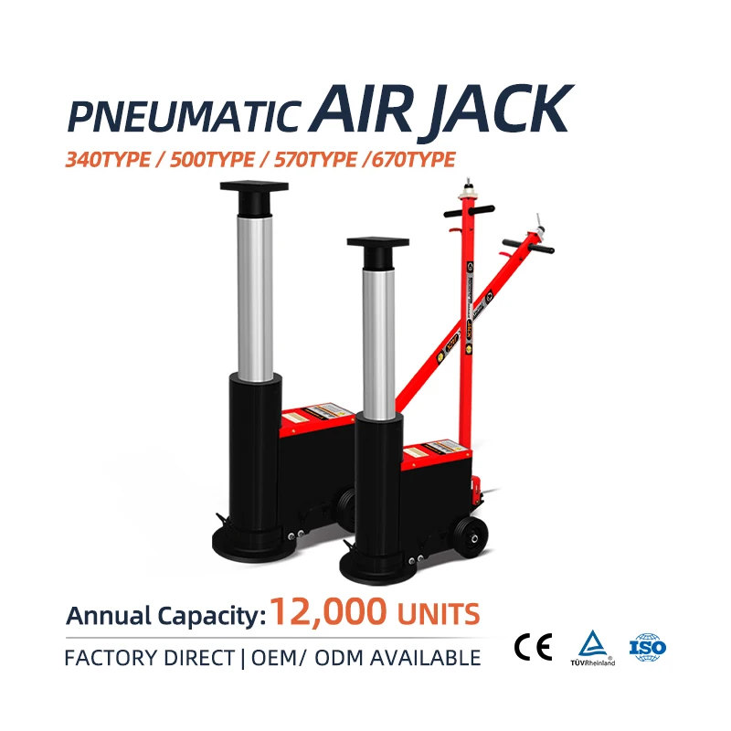 

Heavy Duty Steel Industrial Air Hydraulic Jack 50 Ton Truck Repair Tool