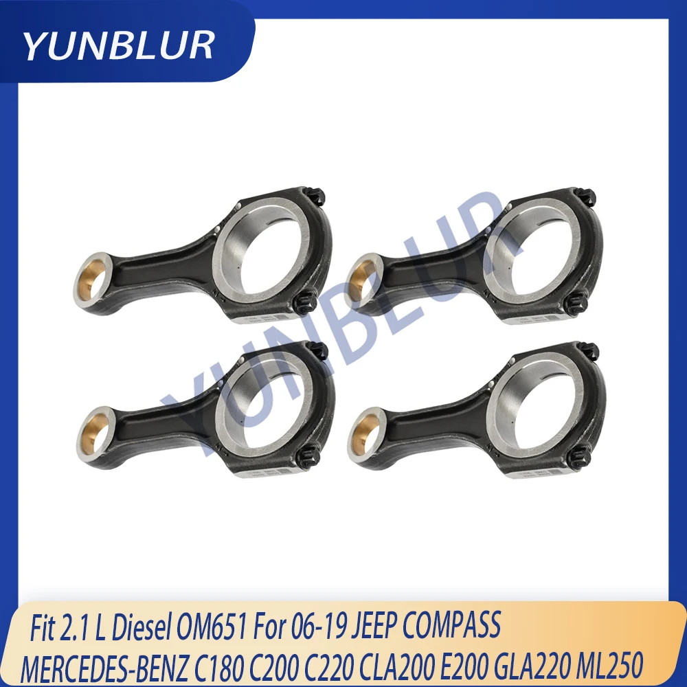 Engine Connecting Rod Kit Fit 2.1 L Diesel OM651 For 06-19 JEEP COMPASS MERCEDES-BENZ C180 C200 C220 CLA200 E200 GLA220 ML250