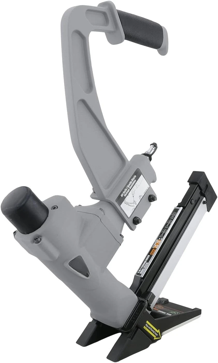 

SFL618 Pneumatic 3-in-1 15.5-Gauge and 16-Gauge 2" Flooring Nailer Stapler with Flooring Mallet and Interchangeable Base Plates
