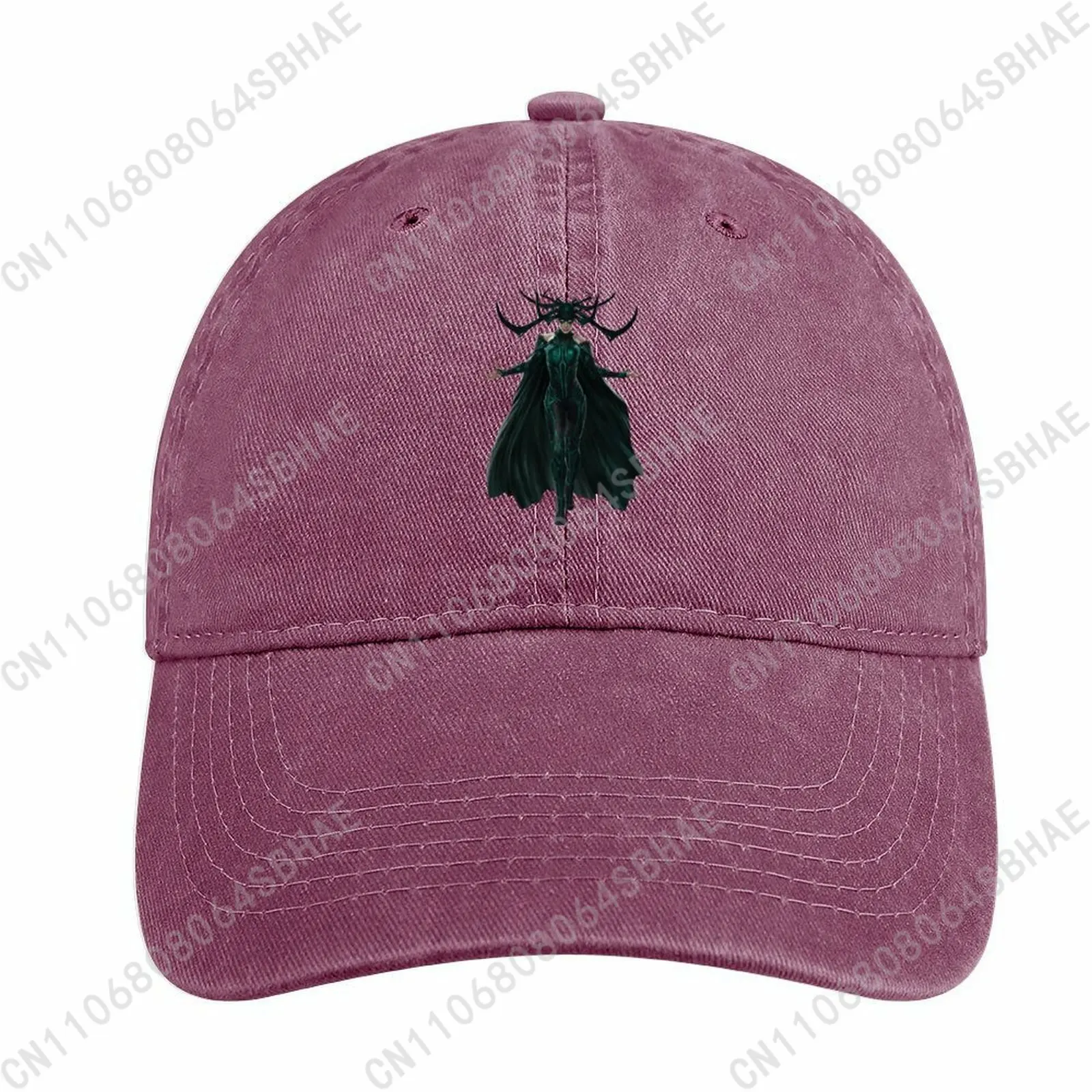 

Marvel Hela Washed Cotton Baseball Cap Vintage Dad Hat Men Women Retro Adjustable Denim Cap Streetwear Cosplay