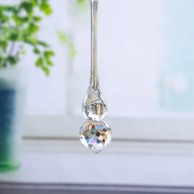 

2pcs 100mm Drop Crystal Chandelier Lamp Parts Replacement Glass Prism Suncatcher Hanging Icicle Rainbow Maker Home Wedding Decor