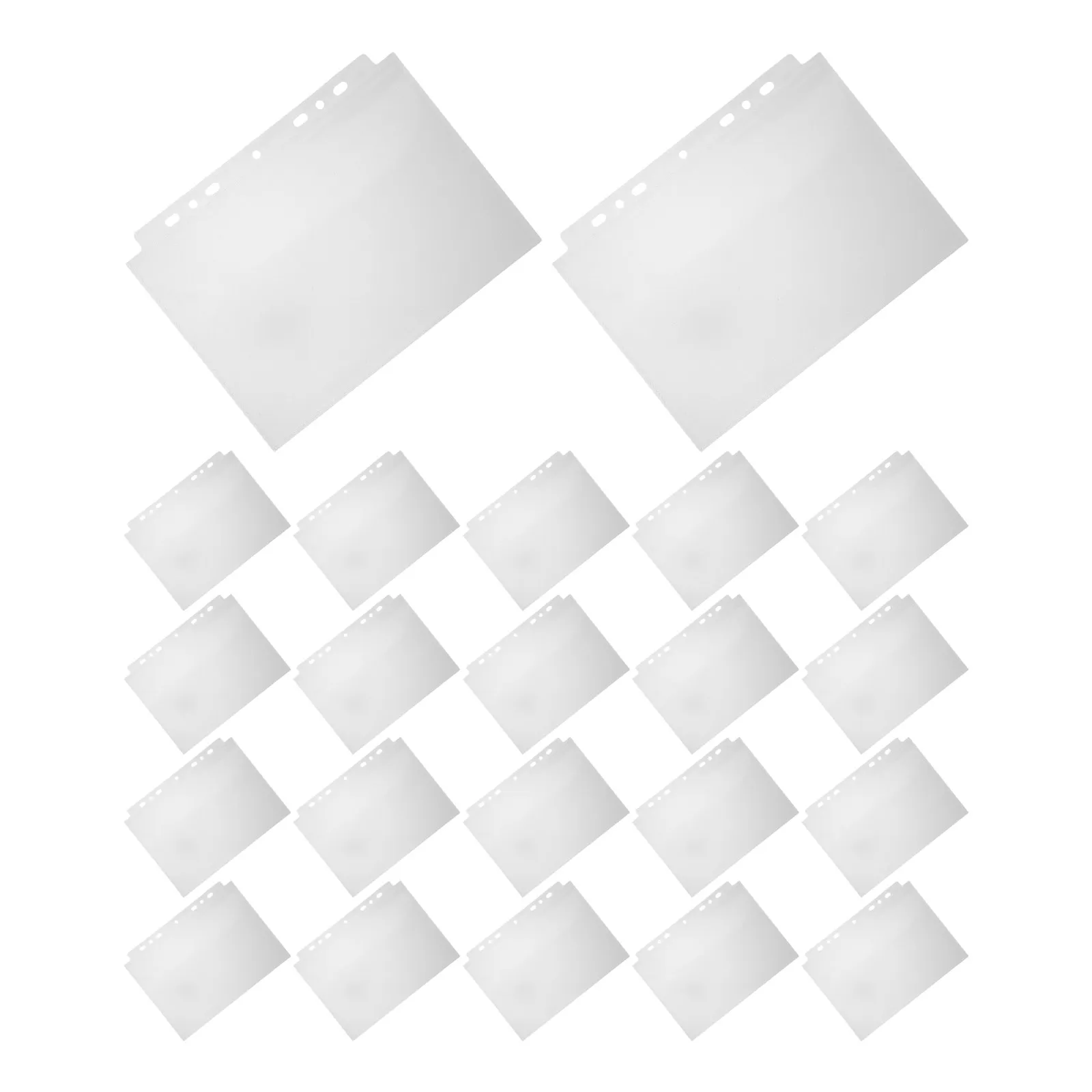 50Sheets Transparent Photo Album Sleeves A5 Plastic Protectors for 7 Ring Binder Picture Album Pages Wedding Anniversary Photo
