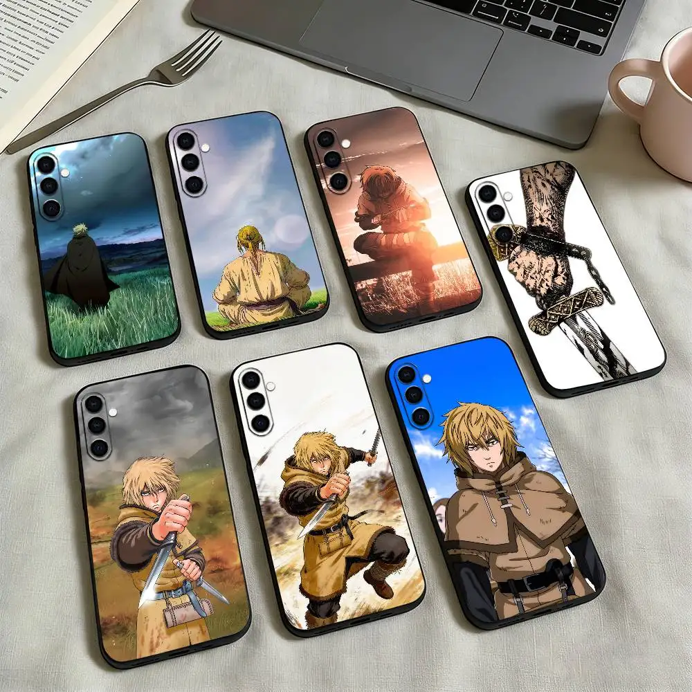 

Anime Vinland-d Saga Thorfinn Phone Case For Samsung Galaxy A73,A72,A71,A70,A53,A52,A51,Soft Silicone Black Cover