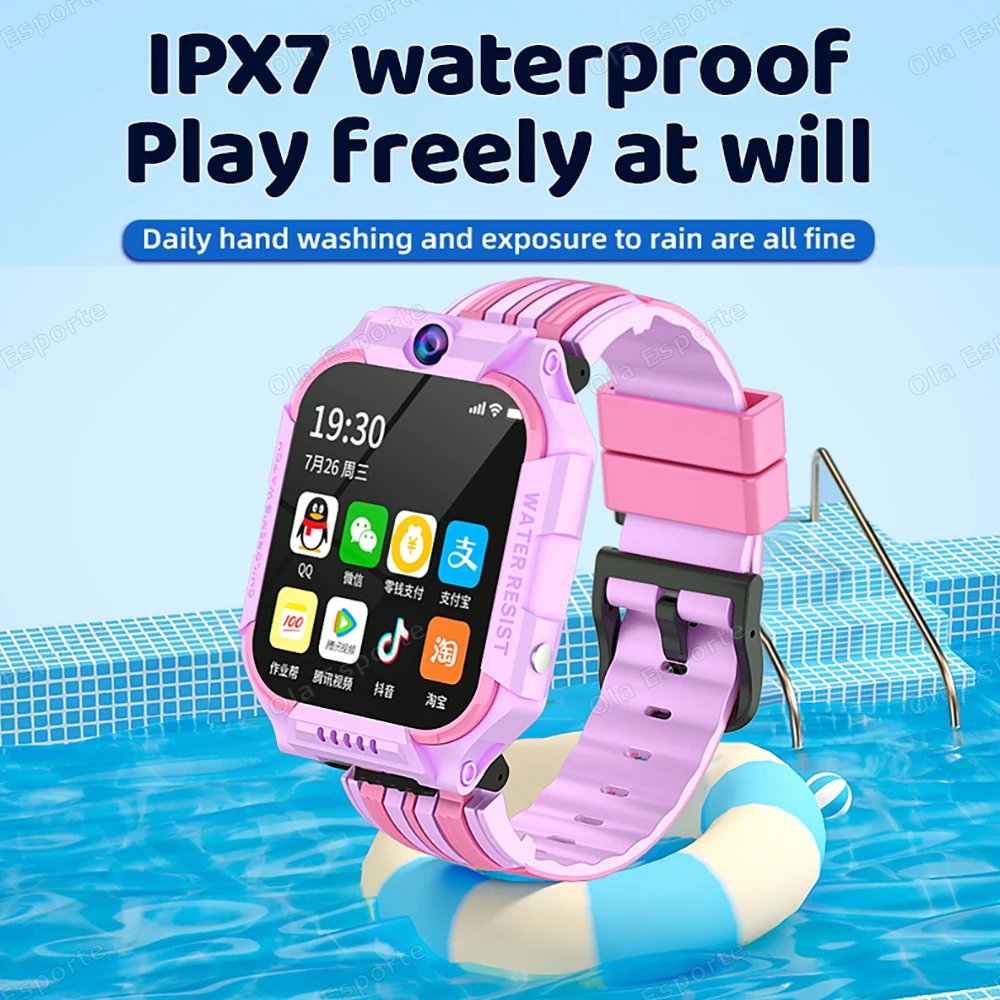5G SIM Card Smart Watch per bambini GPS WiFi Posizionamento 1.83 "Schermo HD 680mAh Batteria grande Fotocamera frontale Videochiamata Orologio per bambini