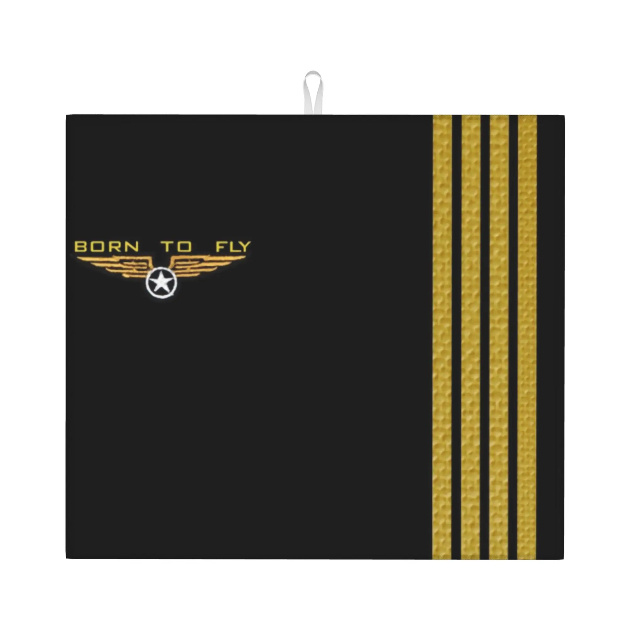 Born To Fly Flight Pilot Non Slip Kitchen Counter Protector Mat Barware Reusable Flying Aviation Aviator Drying Mat For Kitchen