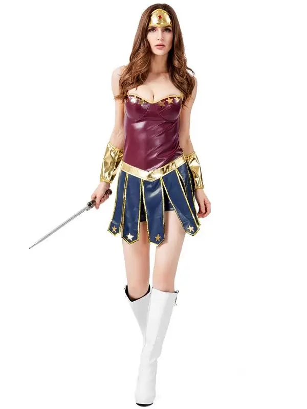 Loween Cosplay Wonder Woman ield accessoire Diana Costume de Performance pour femme tenue en cuir accessoire fibre de Polyester