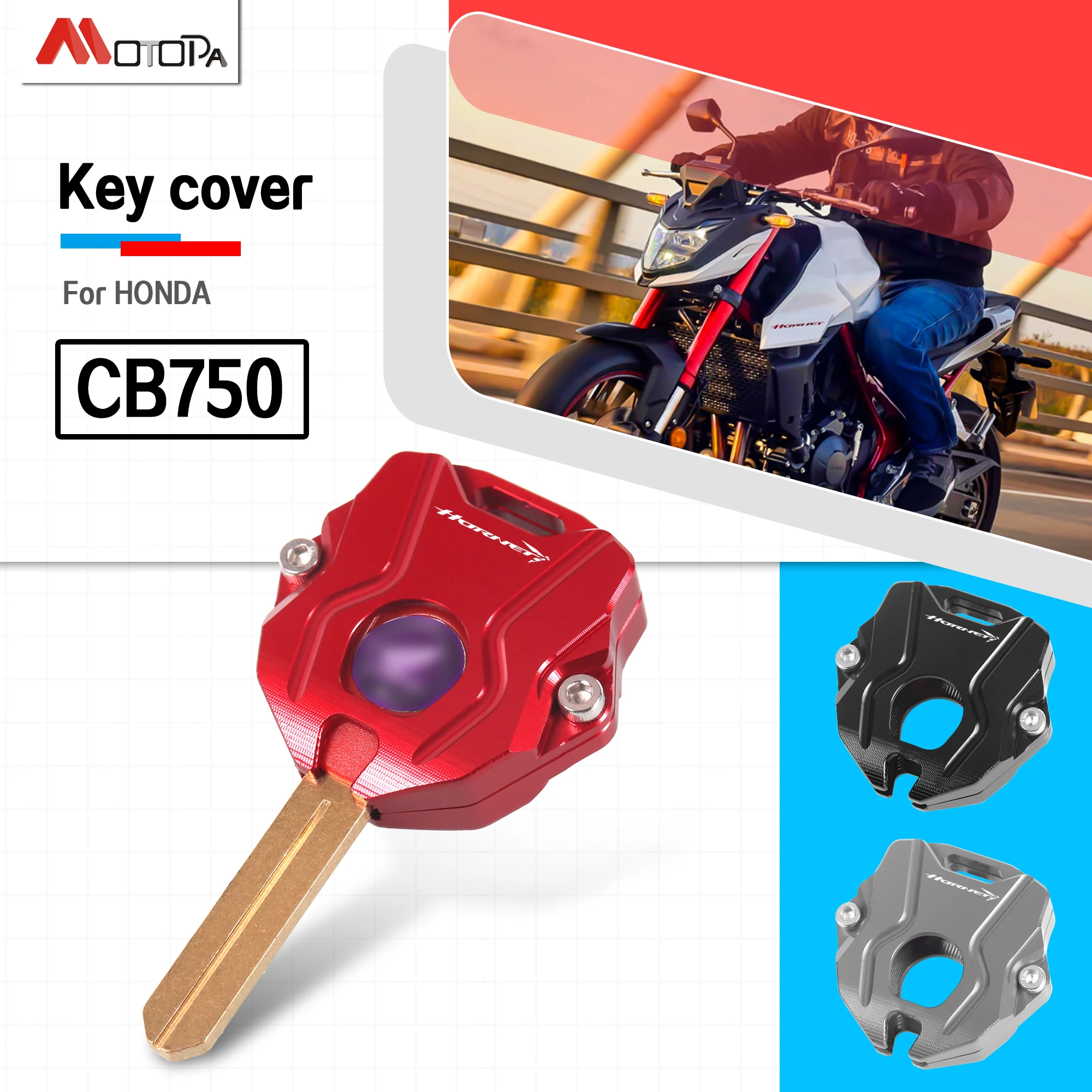 

For Hornet CB750 CB 750 HORNET 2023-2024+ Motorcycle Accessories CNC Key Cover Key Case key Shell Keyring key chain