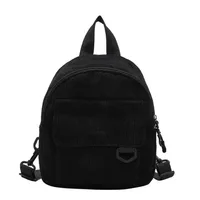 Mini Corduroy Backpack Ins Popular Cute Student Makeup Commuting Bag 6