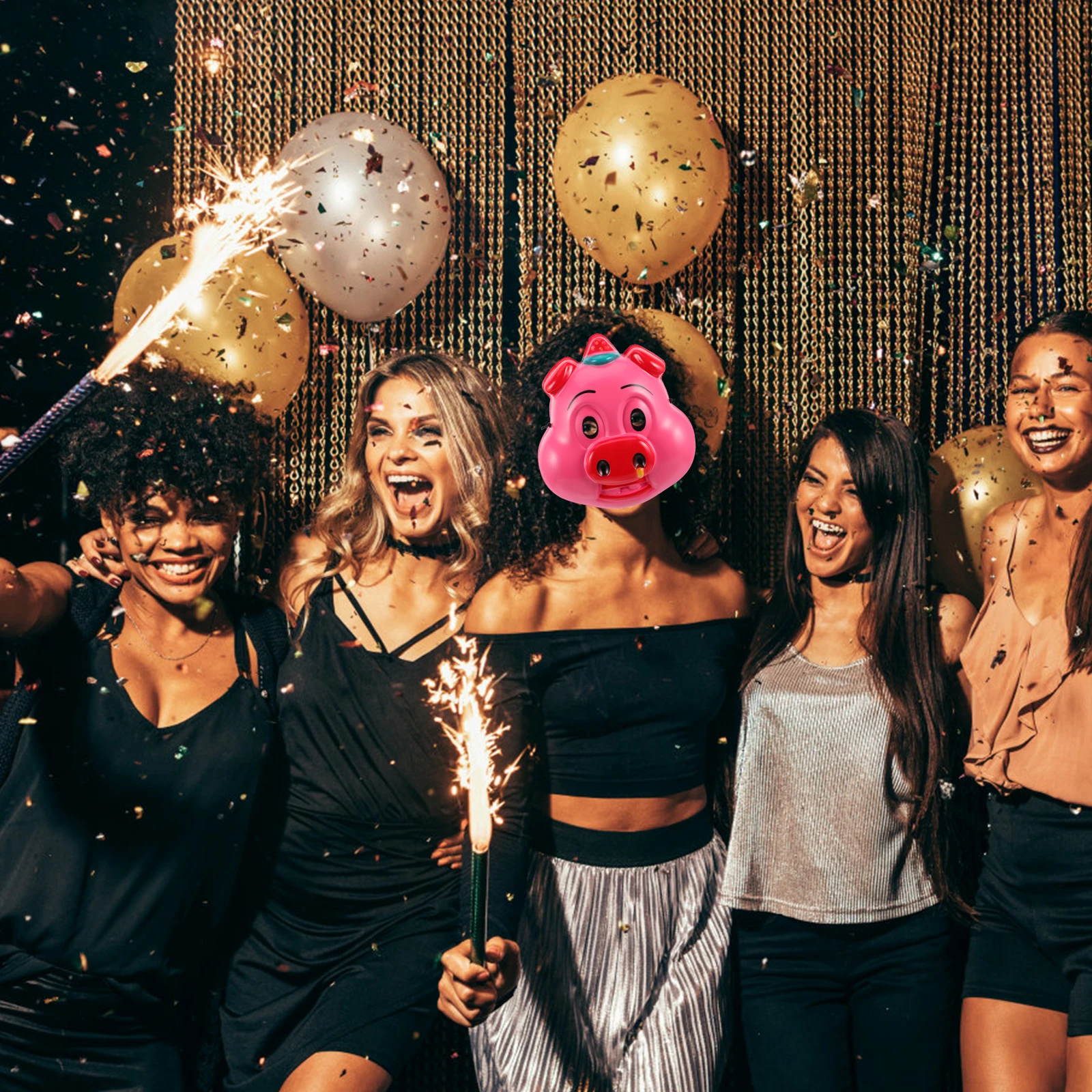 

Creative Pig Animal Face Costume Durable Reusable Halloween Party Gear Funny Cartoon Animal Mask for Kids Adults Raccoon