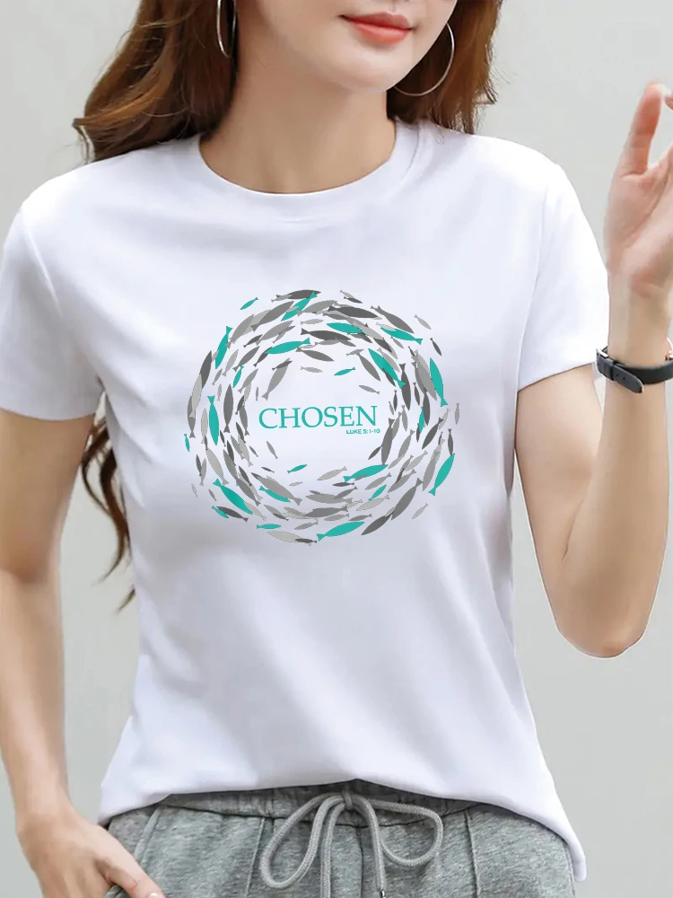 The Chosen Against The Current T-Shirts Women\'s T-shirt Short Sleeve Tees Women New Style Women\'s T shirt Tee Tops Fashion