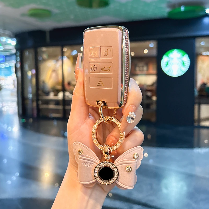 For Land Rover Range Rover Aurora Defender Star Velar Car Key Bag Car Key Bag Accessories Beautiful Simple Car Key Protection