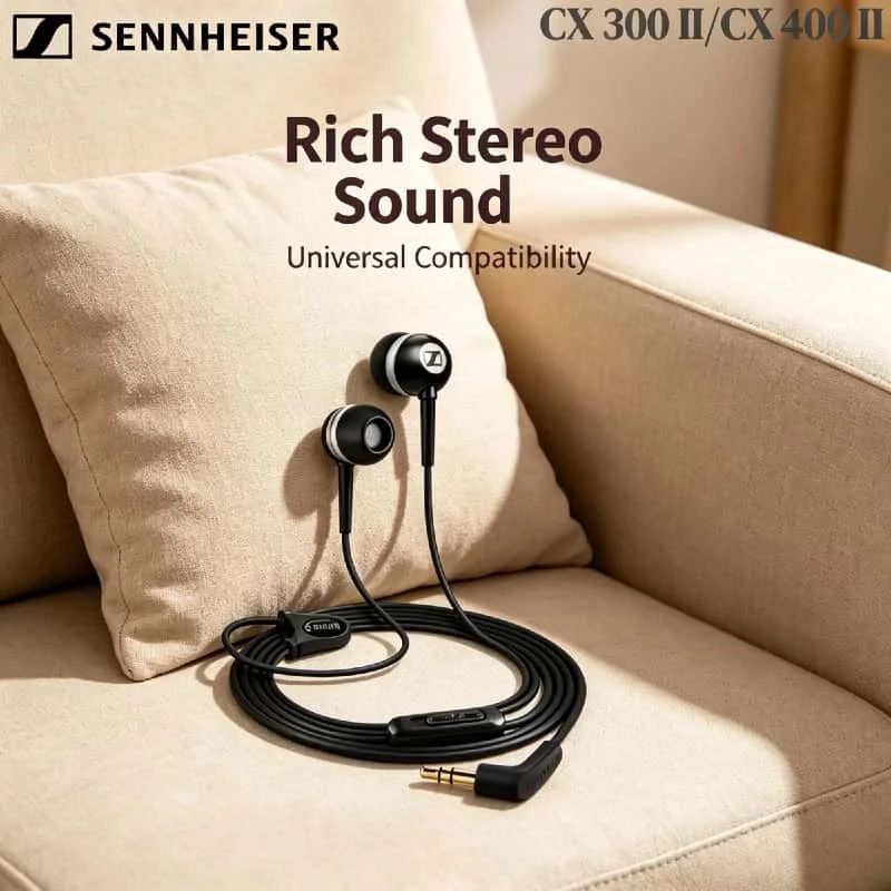 Sennheiser CX300II CX400II Wired in Ear High Resolution HiFi Headphones High Quality Sound for PC Laptop Phone Tablet 2026