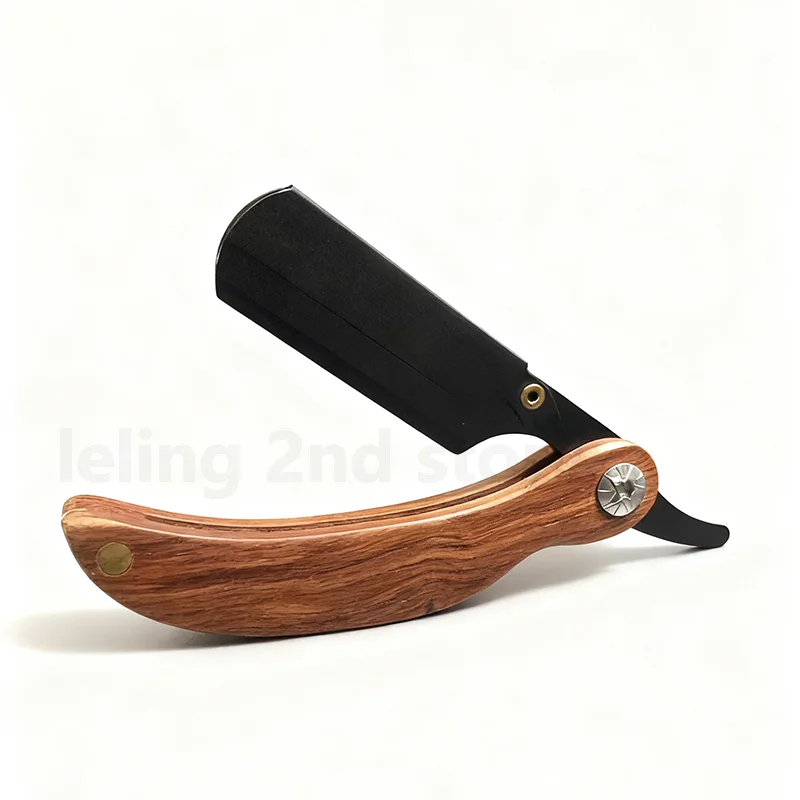 

1pcs Blades Shaving Razor MiNi Men's Razor Redwood Handle Barber Hair Cut Razor Portable Change Blade Type Shaving Knife