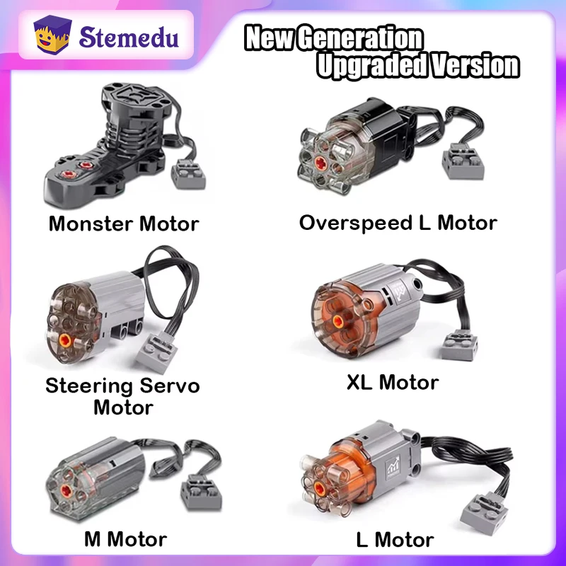 

Mould King MOC Technical Power Functions Parts M L XL Servo Motor 8883 8882 88004 compatible with Legoeds Blocks Gift for Kids