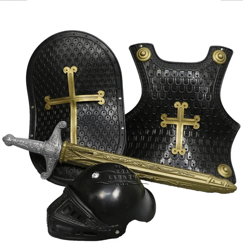 

Костюм на Хэллоуин Спартанский римский воин, доспехи для мальчиков, комплект одежды, детский рыцарь, косплей, карнавал, наряд jk; 6