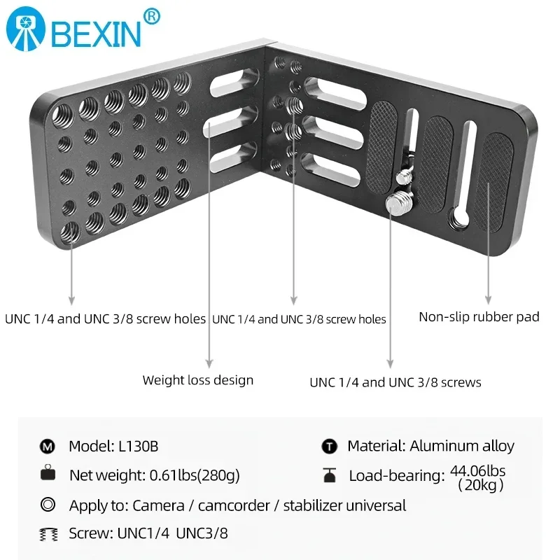 Camera video stand l plate dslr stand stabilizer quick disconnect L-plate vertical shooting support for profession video camera