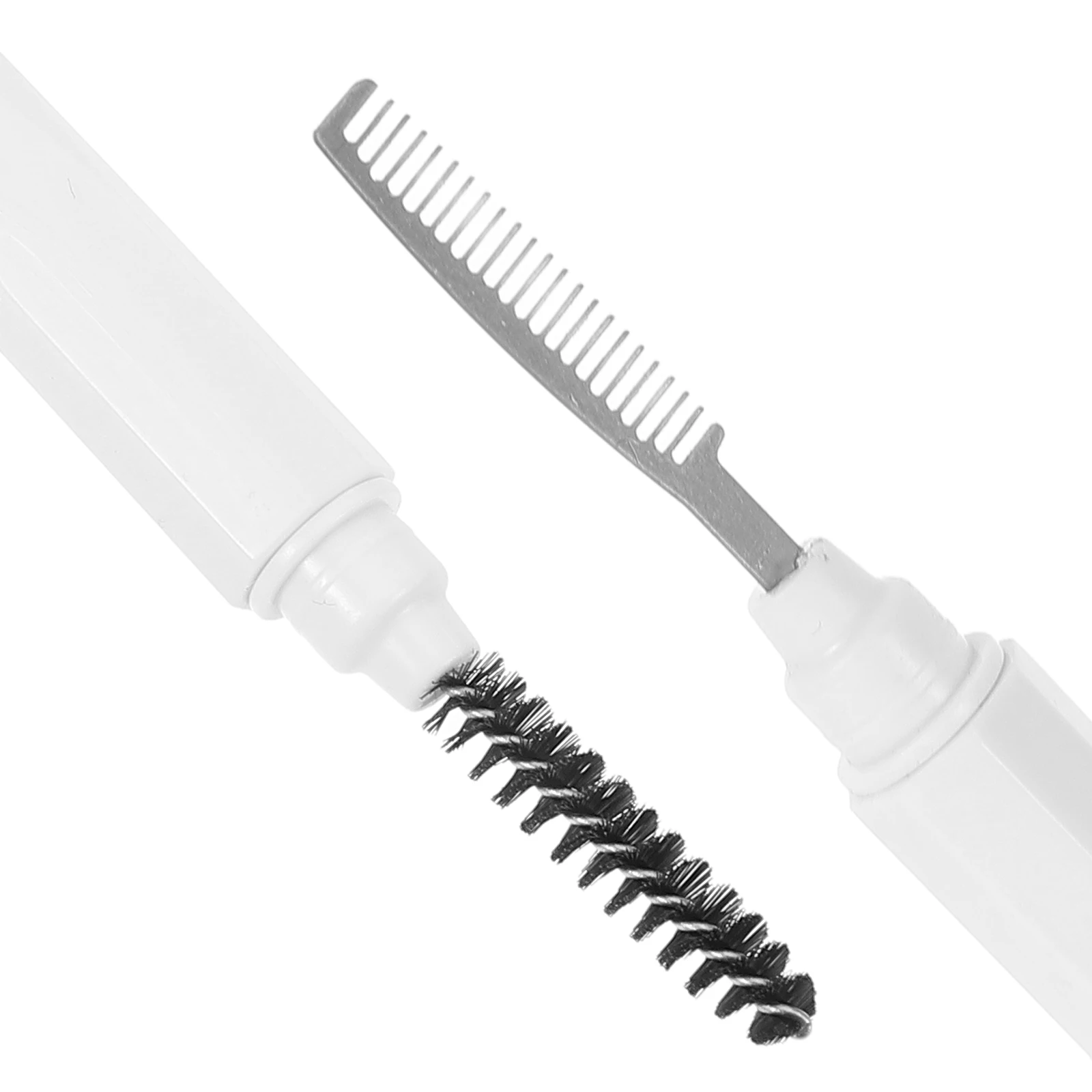 Eyebrow DualEnded Soft Bristles Gentle Grooming Brow Brush Comb Makeup Tool Brown Mascara Brow Comb And Brush Plastic