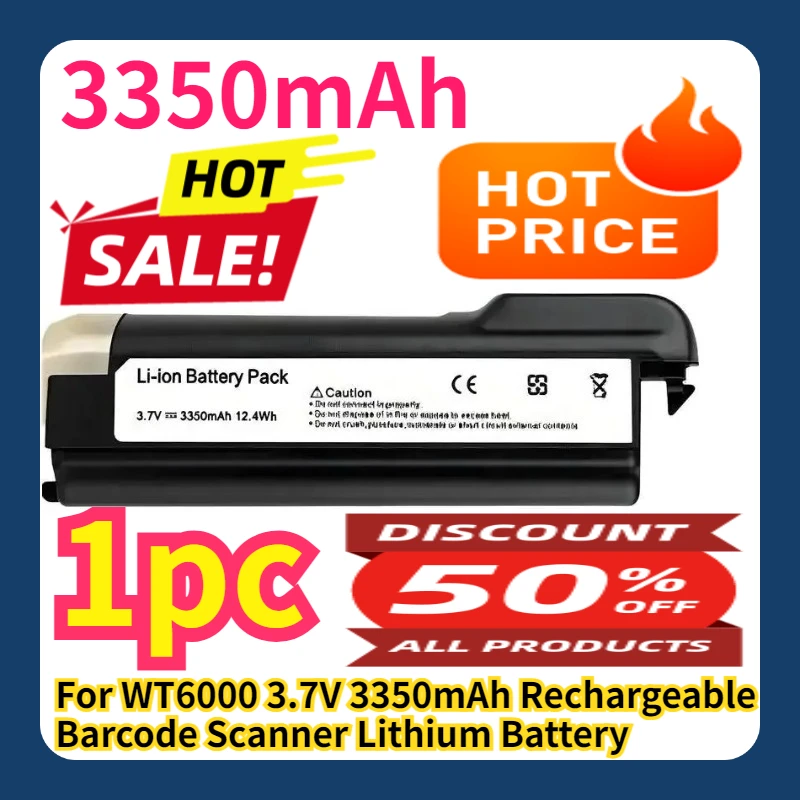 For WT6000 3.7V 3350mAh Rechargeable Barcode Scanner Lithium Battery