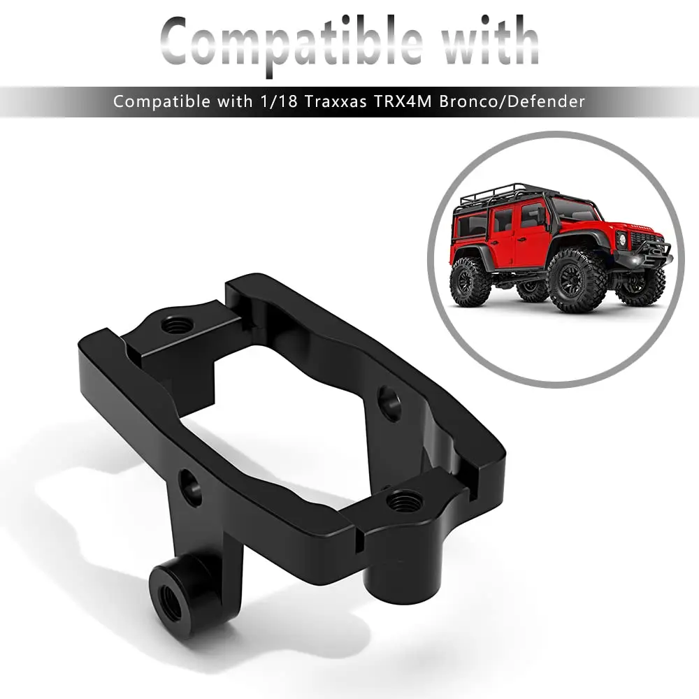 GLOBACT RC CNC Servo Mount 6061-T6 Aluminum Alloy for 1/18 TRX4M RC Crawler Servo Upgrades Accessories