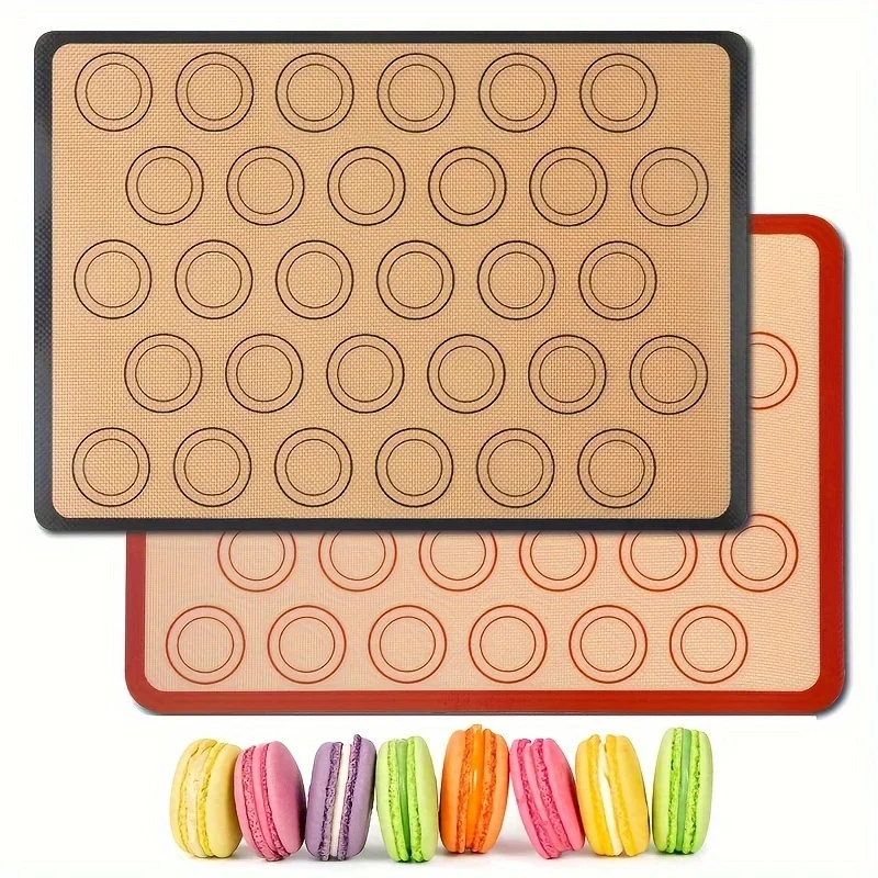 Silicone Baking Mat For Oven, Non-Stick Macaron Silicone Mat For Baking, Reusable Heat Resistant Half Sheet Baking Mat