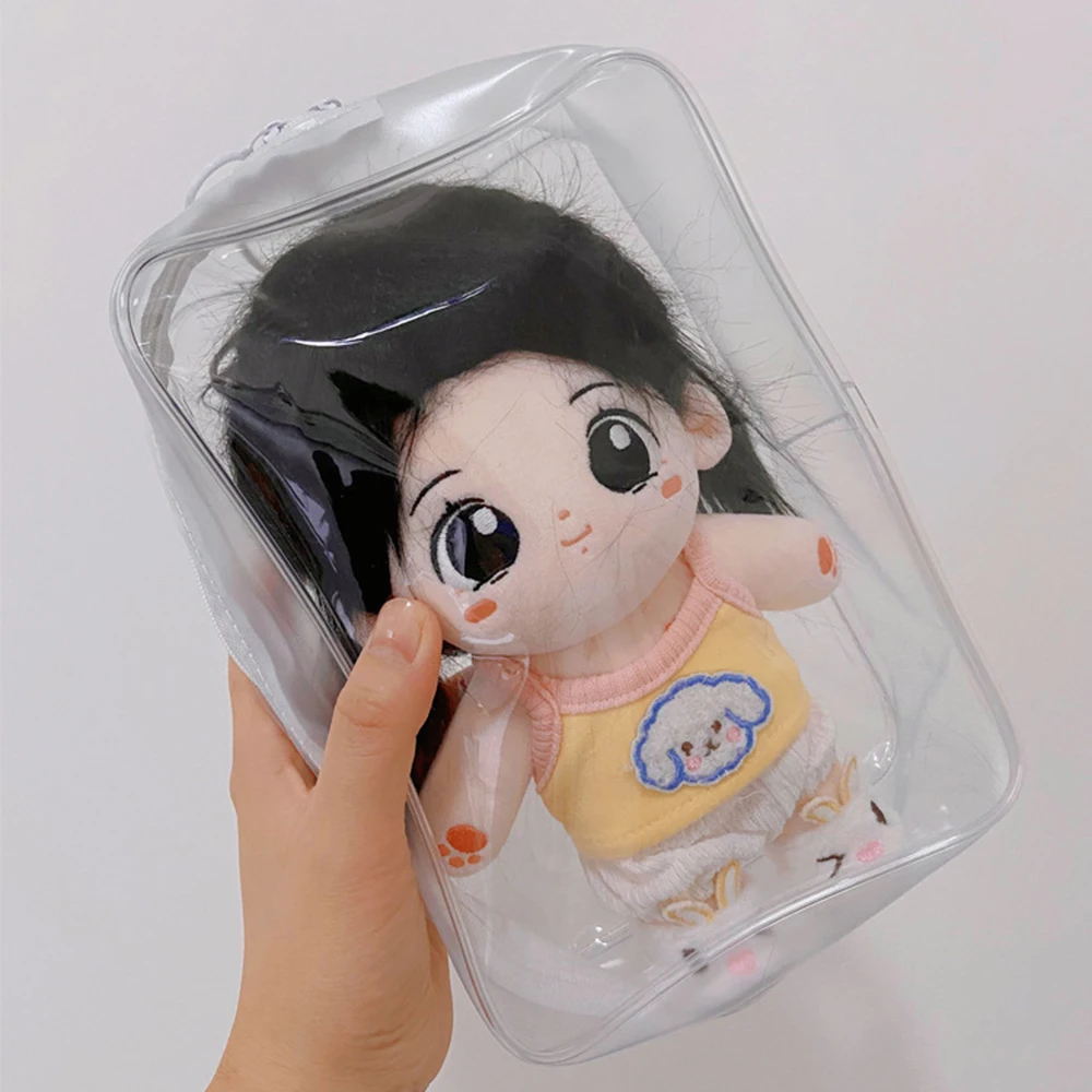 17/22cm Cute Keychain Doll Bag Transparent Storage Pouch PVC Display Storage Bags Storage Pouch Mystery Box Thicken Toy Doll Bag