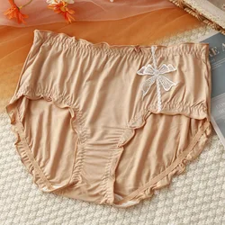 Women's Panties High Waist Modal Ruffle Sexy Underwear Soft Elastic Women Underpanties Breathable Comfortable Briefs Lingerie