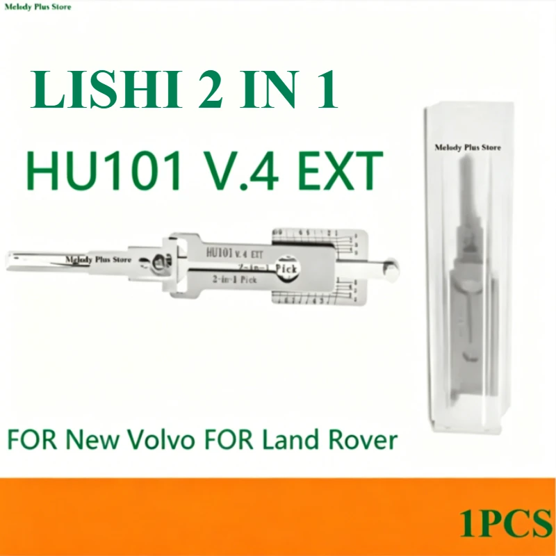 

Premium Lishi HU101 2-in-1 Decoder V.4 EXT Professional Locksmith Key Way Entry Pick Tool for Ford Land Rover Volv.o Lincol.n