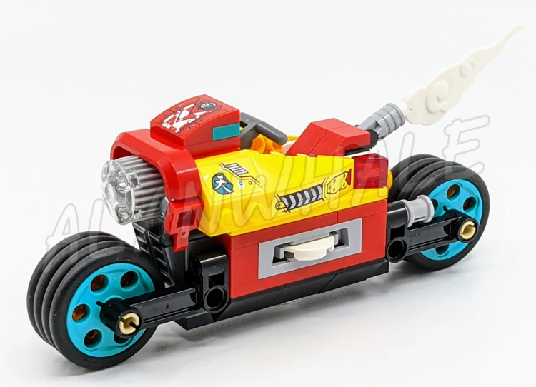 221 pçs monkie criança nuvem bicicleta macaco moto transformando rodas spindrax 60041 bloco de construção brinquedos compatíveis com o modelo