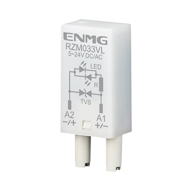 ENMG Relay Protection Surge and Overvoltage Indication Module RZM033VL, 5~24V DC/AC with Indicator Light