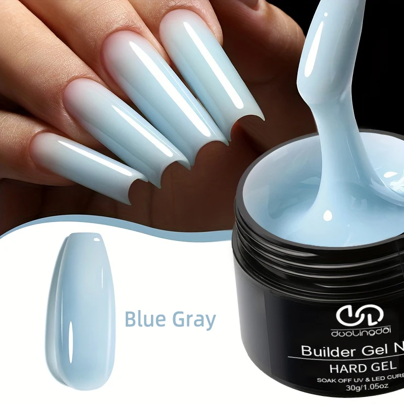 Duolingdai Staubiges Rosa Nude Gel Nagelverstärker 30G Burgunderroter Schimmer UV-Gel für Nagelverlängerung