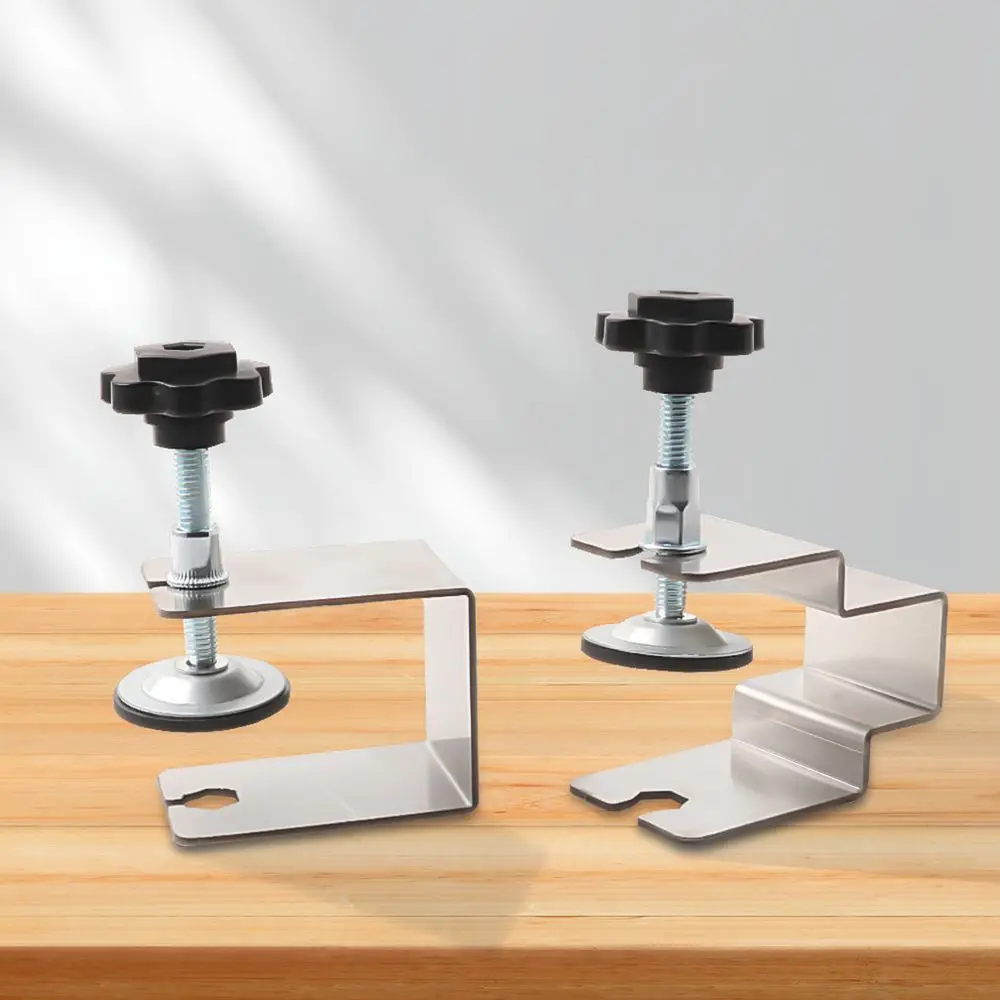 Professional Cabinet Drawer Front Clamp Stainless Steel Fixing Tool Precise Woodworking Jig For Easy Furniture Panel Mounting