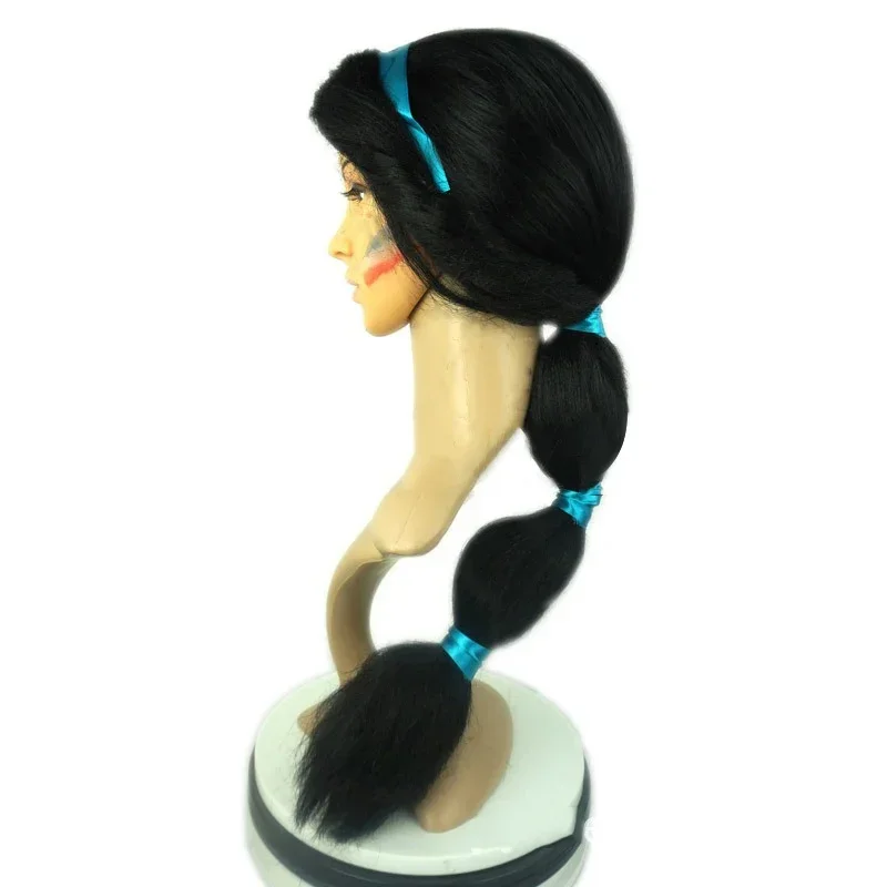 Cosplay Wig Jasmine Princess Wig Aladdin Magic Lamp Costume Props Headwear Headset One Thousand and One Nights Long Braided