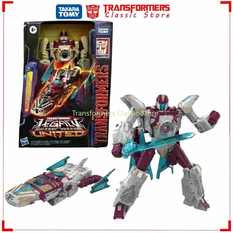 Figuras de Ação Cybertron Autobots, Transformers Brinquedos, Legacy United, Classe Voyage, Vector Prime, Em estoque, 18cm