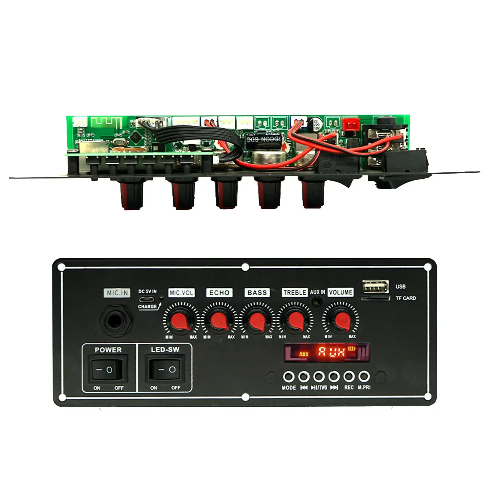 Placa decodificadora de Audio MP3 con función de grabación, módulo receptor de Audio estéreo, 7,4 V, duradero, 2x20W