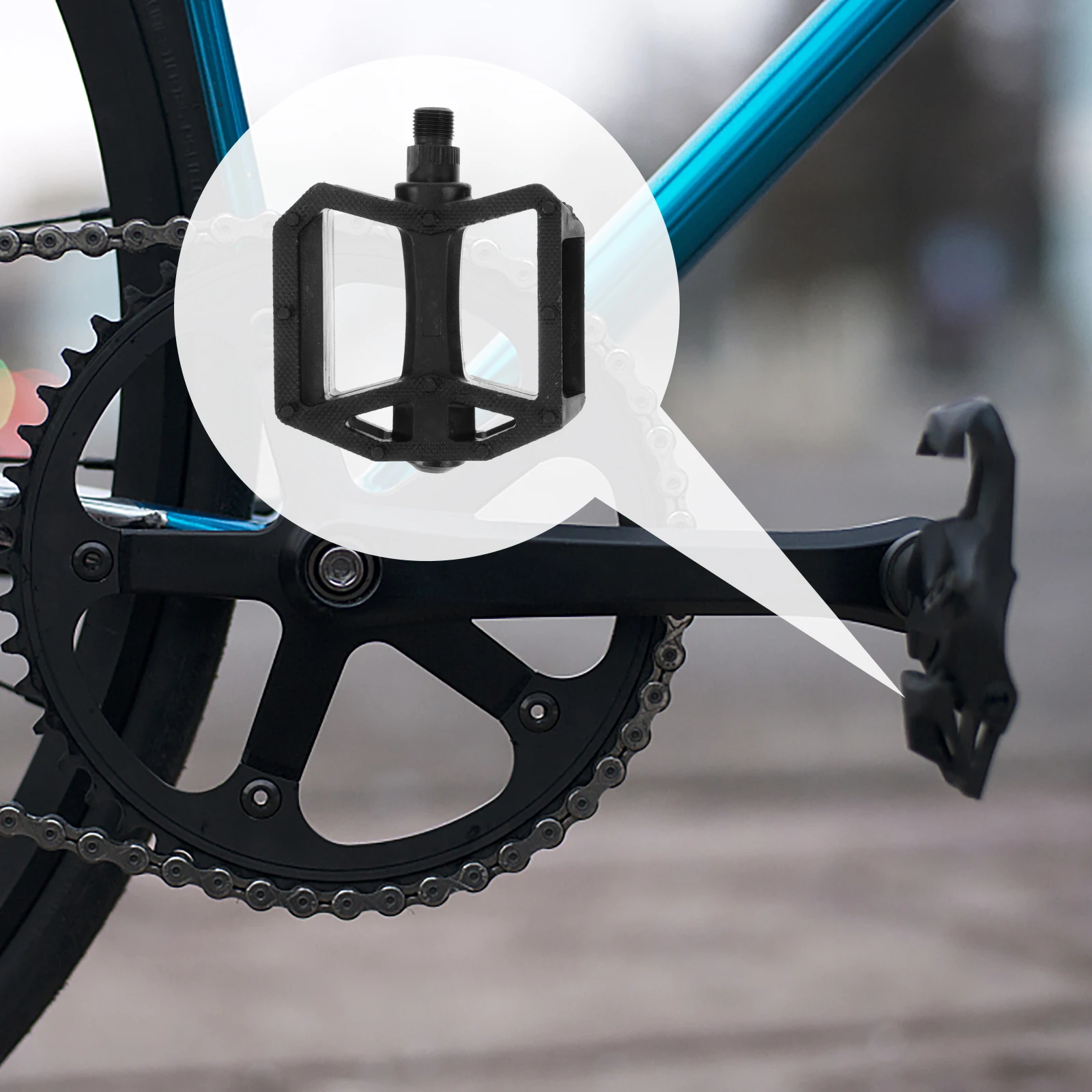 

2Pcs Bike Pedals Mountain Bicycle Pedals Plastic Metal Anti-Slip Lightweight Replacement Cycling Parts Outdoor Riding