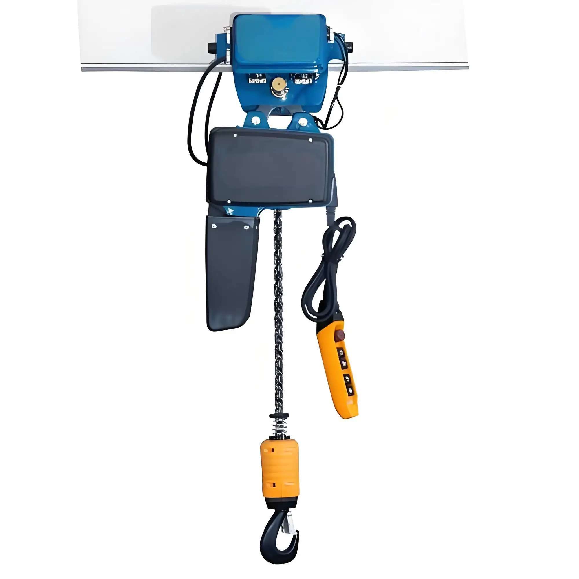 

Heavy-Duty Electric Chain Hoist for Automotive Repair Featuring Emergency Stop Button for Crane Usage