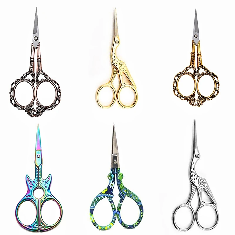 1 PCS Durable Stainless Steel Scissors Retro Classic Tailor Scissors For DIY Household Fabric Cutters Sewing Accessories Tools