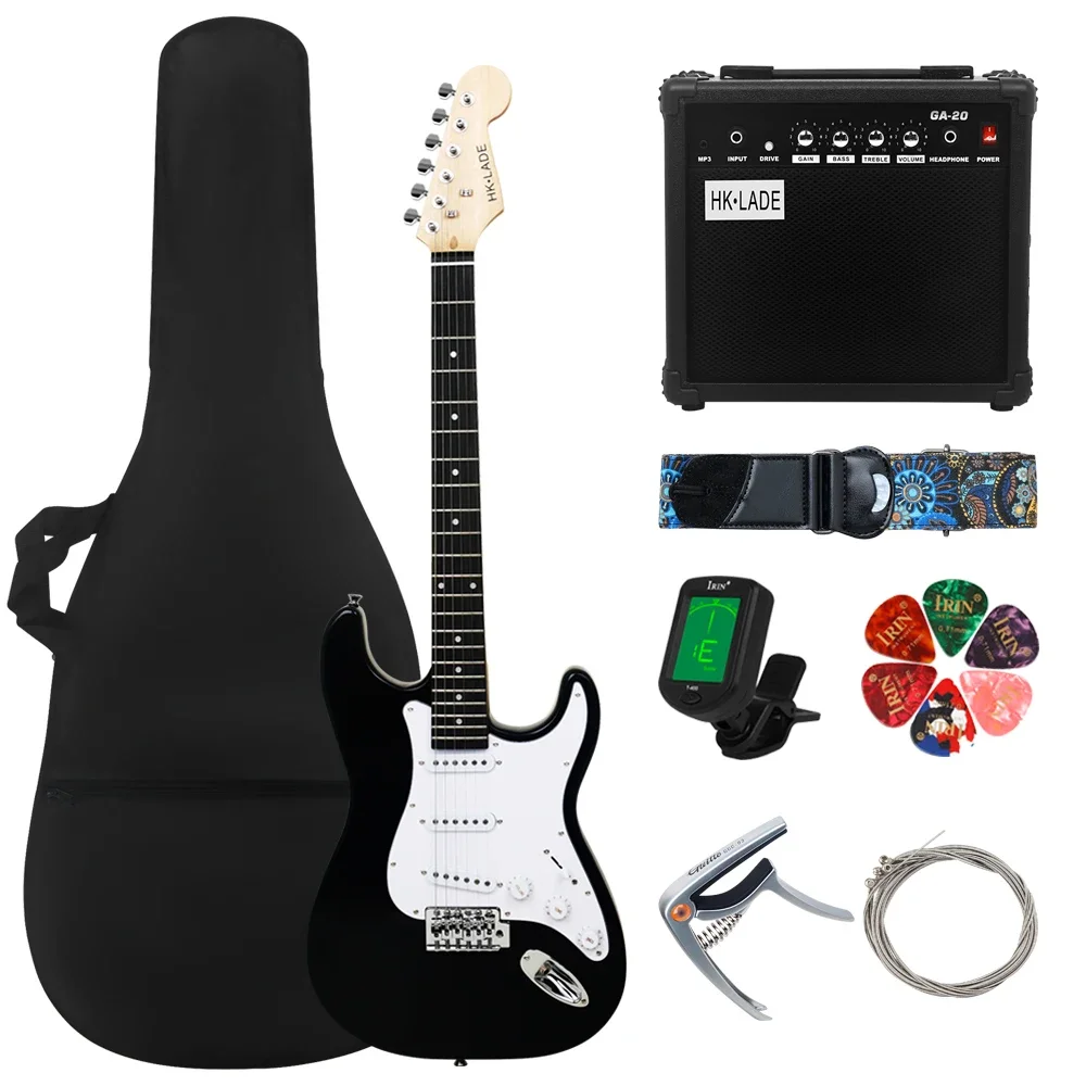 

HK·LADE 39 Inch 6 Strings Electric Guitar 22 Frets Maple Body Rosewood Fingerboard Electric Guitarra With Parts & Accessories