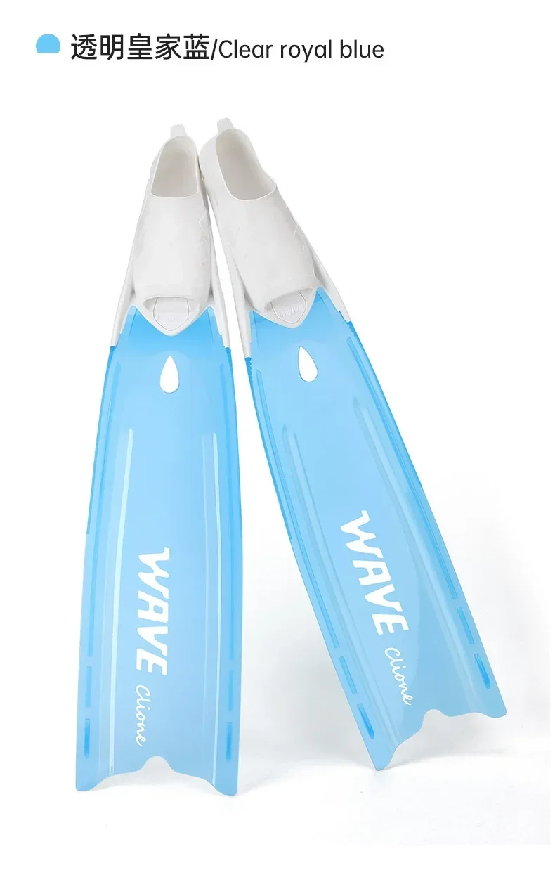 

New Transparent Foot Fins Free Diving Flipper TPR Comfortable Flexible Lightweight Long Webbed Snorkeling Frog Shoes