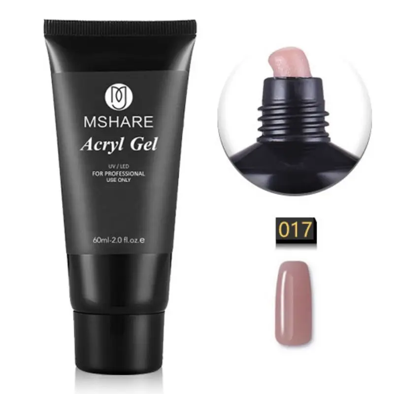 MSHARE Poly Nail Extension Gel TPO Hema Free Milky White Nails 60g Nail Extension Camouflage Quick Building Finger 60ml image 3