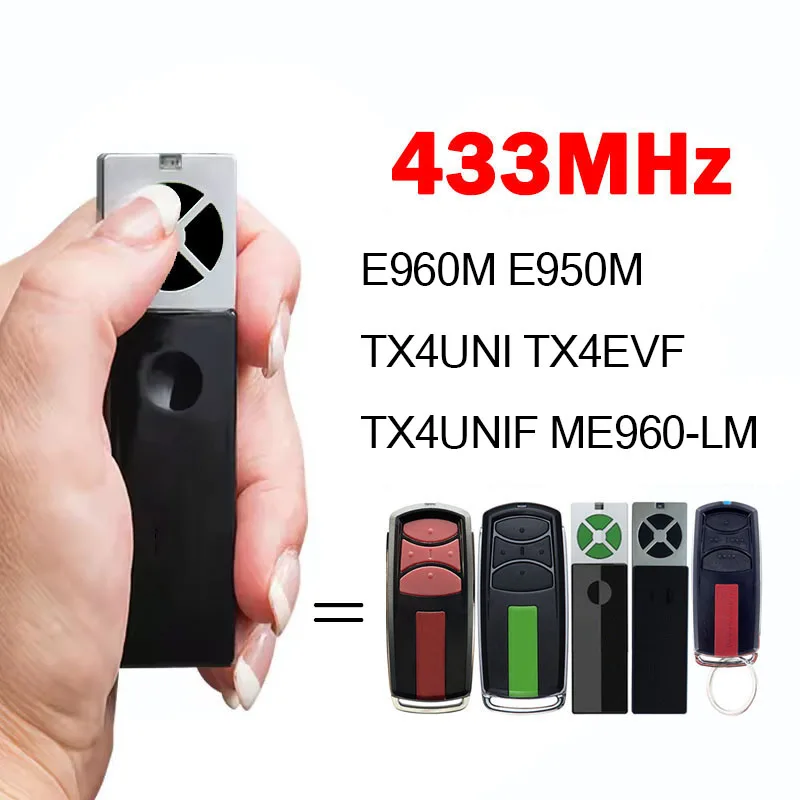 Merlin E960M E950M TX4UNI TX4EVF TX4UNIF ME960-LM Garage Door Opener Remote Control 433MHz Rolling Code Garage Remote Control