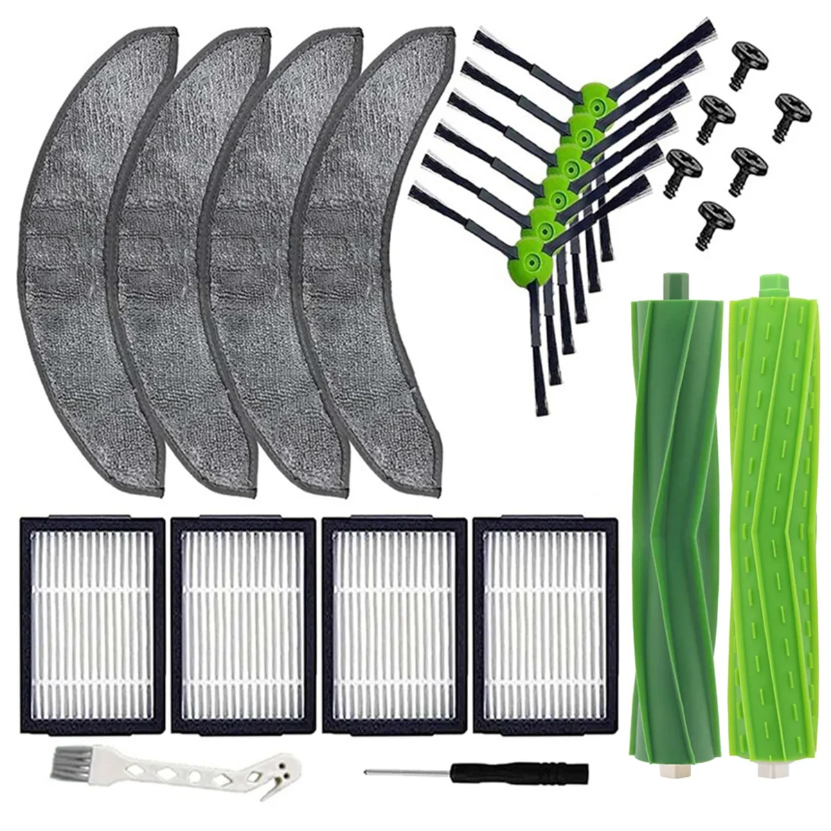 Для робота-пылесоса IRobot Roomba Combo J7 + J9 + запасные части, аксессуары, основная боковая щетка, фильтр Hepa, тканевые подушечки для швабры