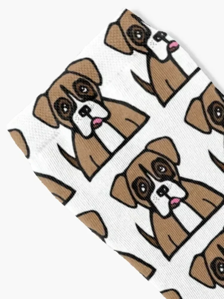 Brown Boxer Socks winter Run Socks For Man Women's