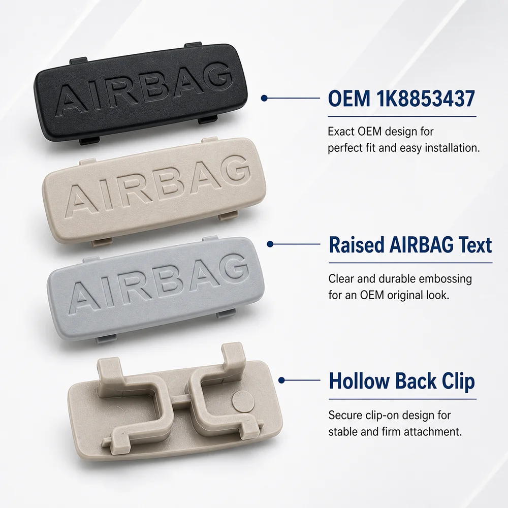 1/2/4 Stück A B C Säulen-Airbag-Emblem-Abdeckung 1K8853437 für VW Jetta A5 A6 MK5 Golf 5 6 7 GTI Passat B6 B7 CC Autozubehör – Detail 5