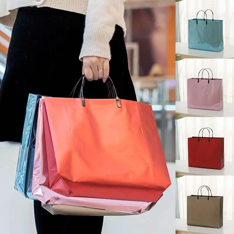 New Laser Waterproof Shopping Bag Reusable Foldable Grocery Bag Eco-Friendly Tote Bag holographic Shopper Bags for Women