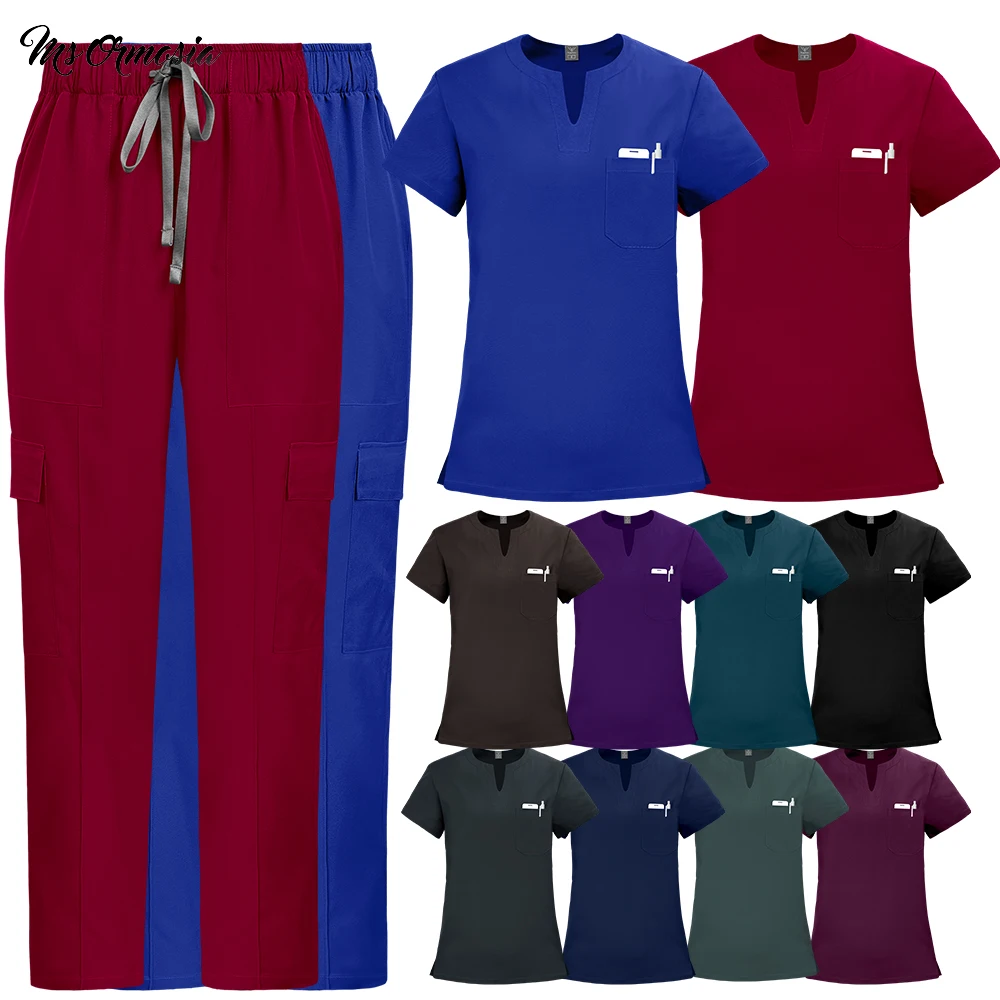 conjunto-de-scrubs-cirurgicos-elasticos-e-macios-para-sala-de-cirurgia-antirrugas-de-secagem-rapida-para-uso-medico-odontologico-e-veterinario-atacado-blusa-calca