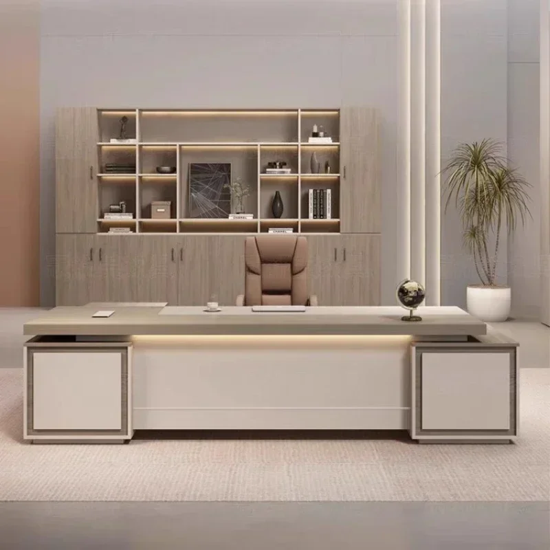 

Office Table L Shaped Luxury With Storage Drawers Writing Filing Cabinet Double Cabinets Modern Executive Office Desk Furniture
